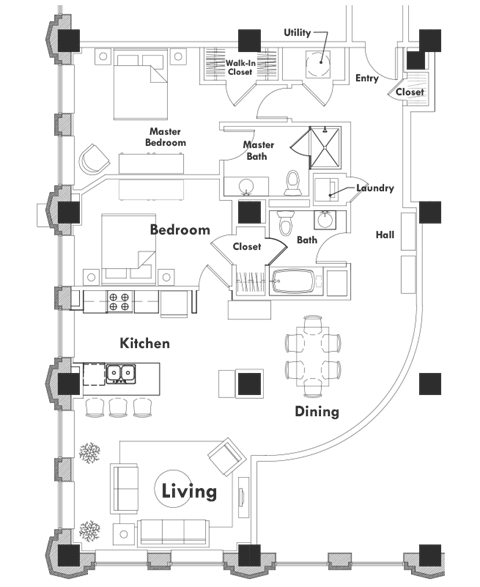 a floor plan of a house