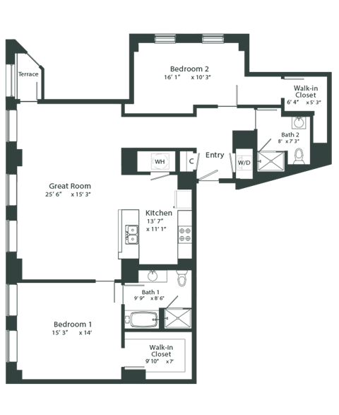 the floor plan of homewood suites by hilton west palm beach