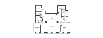 the plan of the first floor of the house