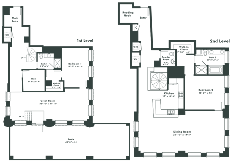 the plan of the first floor of the house