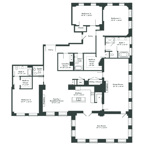 the plan of the castle