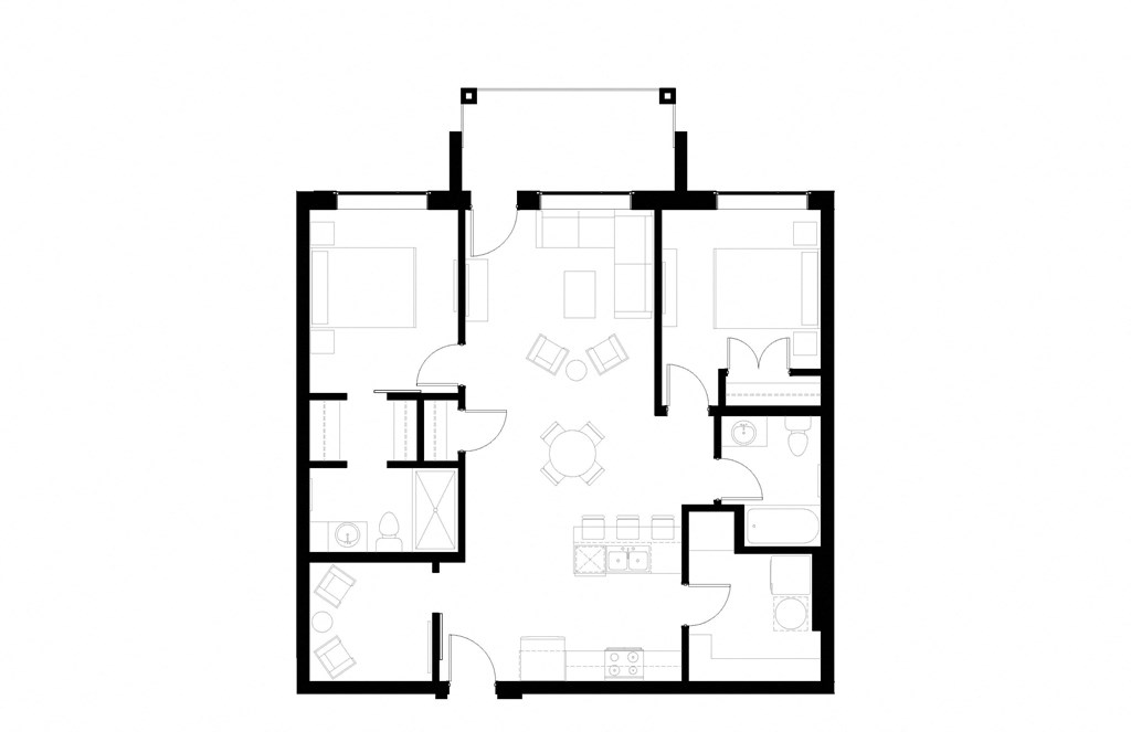 a black and white floor plan of a house