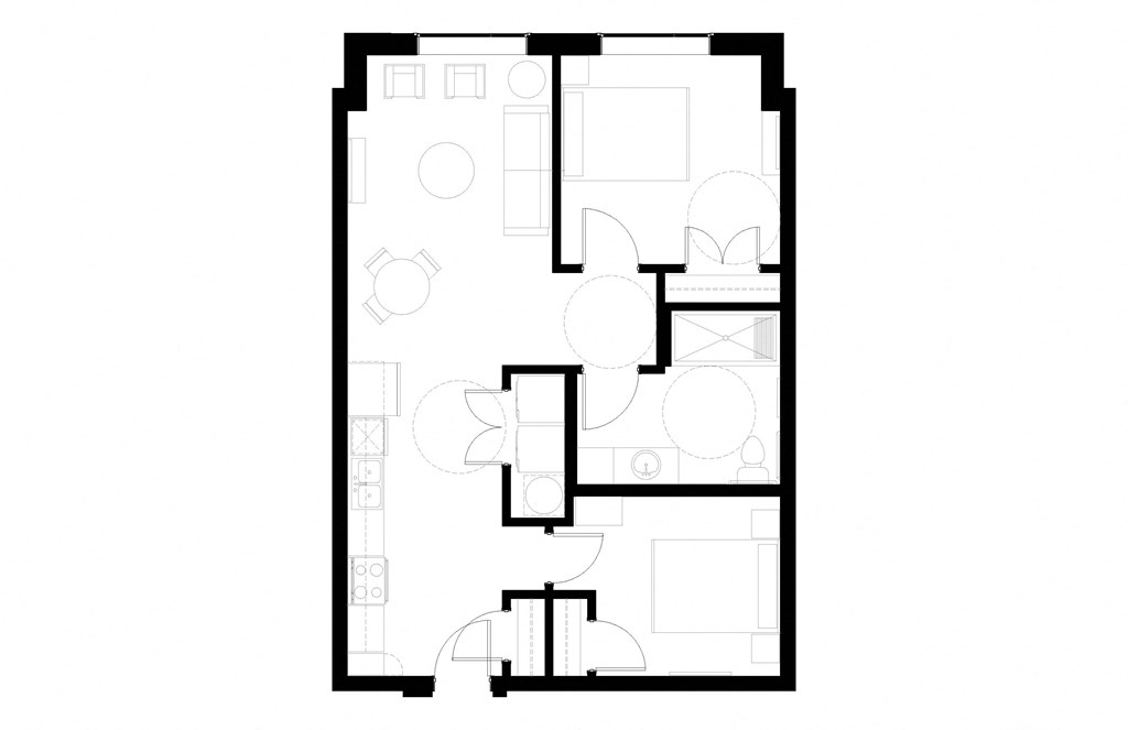 a black and white floor plan of a house