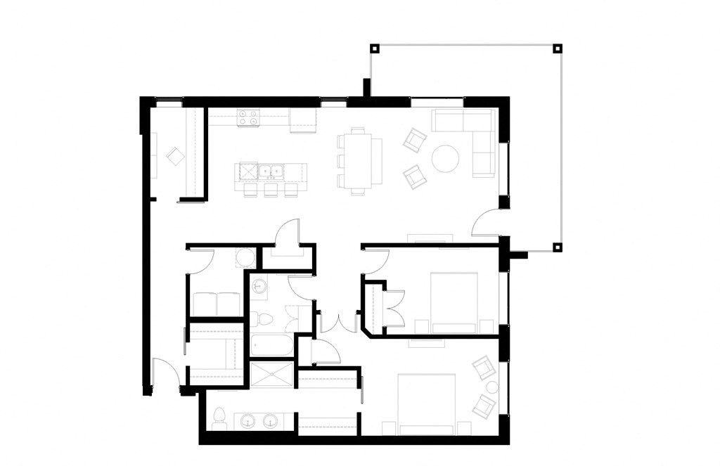 a black and white floor plan of a house