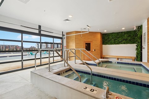 A swimming pool with a 3-foot depth marker.