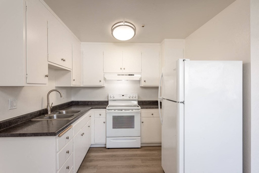 Kitchen of a Downstairs 2 BRM Apartment with Original Amenities