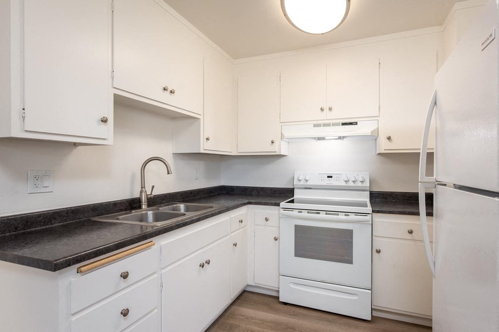 Kitchen of a Downstairs 2 BRM Apartment with Original Amenities
