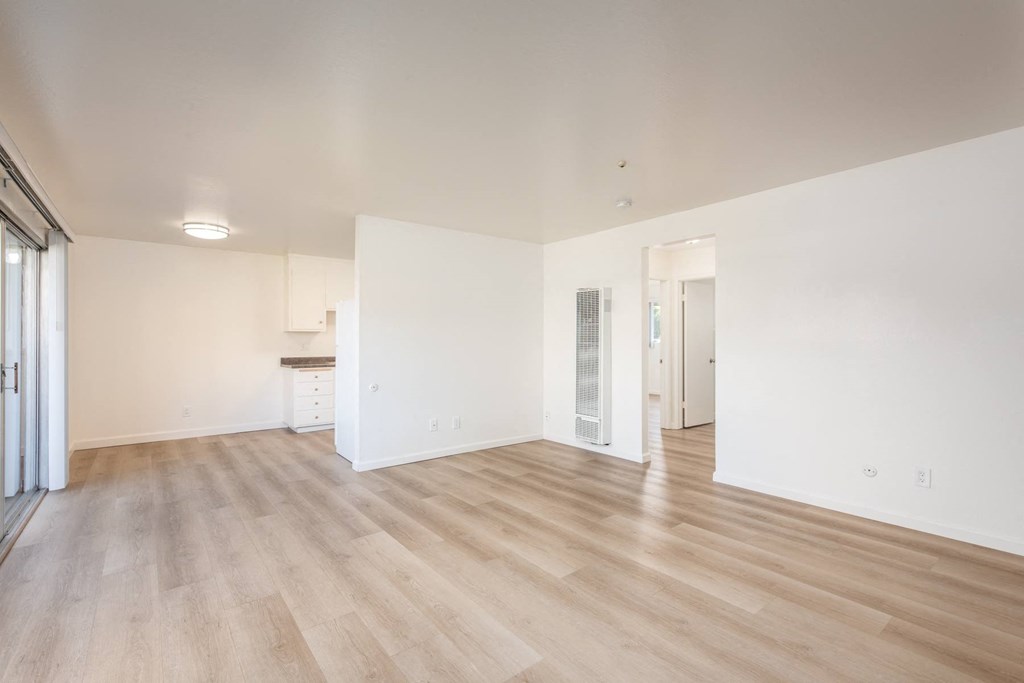 Living Room of a Downstairs 2 BRM Apartment with Upgraded Flooring