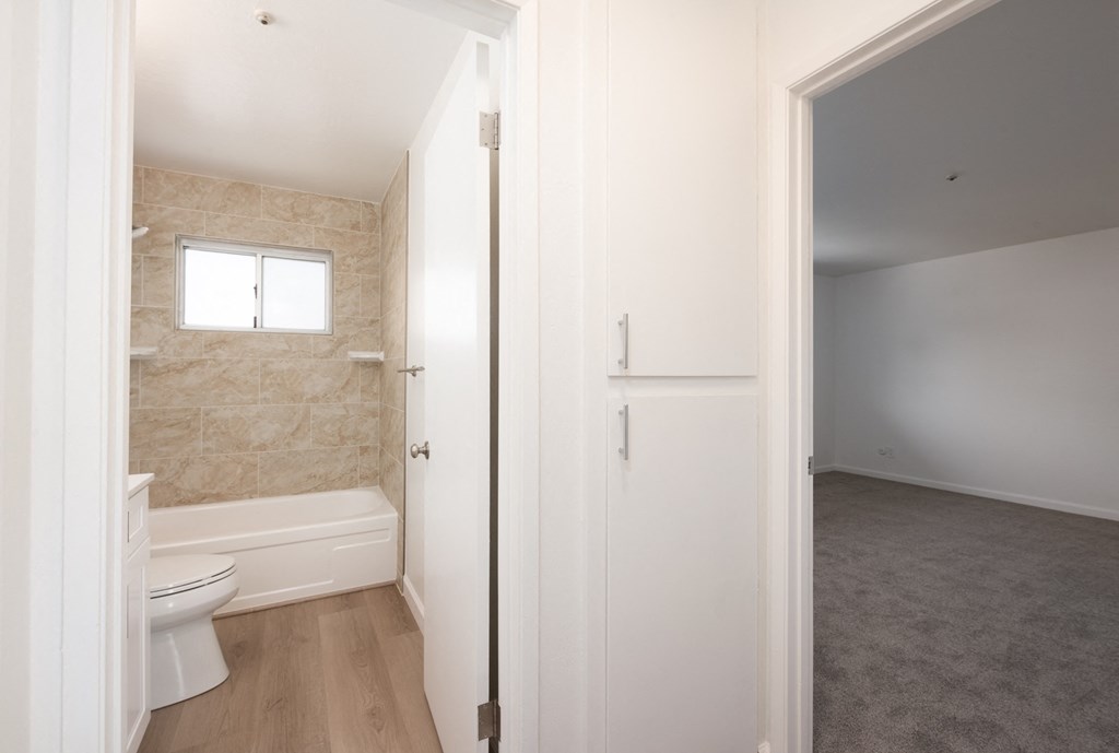 Hallway of an Upstairs 1 BRM Apartment