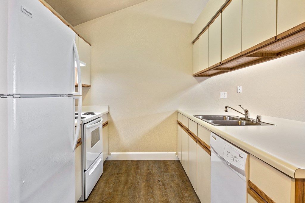 Kitchen of an Upstairs Apartment with Original Amenities