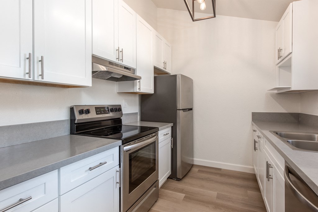 Kitchen of an Upstairs Apartment with Upgraded Amenities