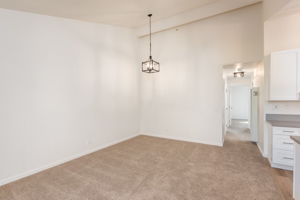 Living Room of an Upstairs Apartment with Upgraded Amenities