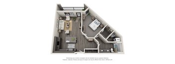 1 bed 1 bath floor plan I at 5300 Centre, St. Peters, MO