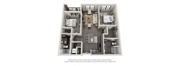 2 bed 2 bath floor plan F at 5300 Centre, St. Peters, Missouri