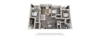 3 bed 2 bath floor plan at 5300 Centre, St. Peters, MO