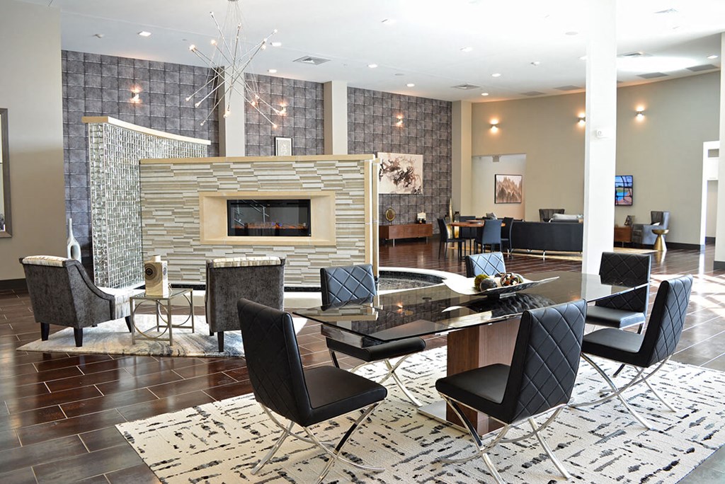 Lobby with couch and tv at 5300 Centre, Missouri