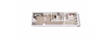 1 bed 1 bath 1O Floor Plan at Tesson Ridge, Missouri, 63128