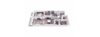 1 bed 1 bath 1Q Floor Plan at Tesson Ridge, Saint Louis, MO 63128