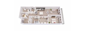 1 bed 1.5 bath 1A Floor Plan at Tesson Ridge, Saint Louis, MO