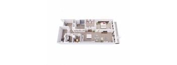 1 bed 1.5 bath 1A5 Floor Plan at Tesson Ridge, Saint Louis Missouri