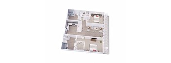 2 bed 2 bath 2E Floor Plan at Tesson Ridge, Missouri