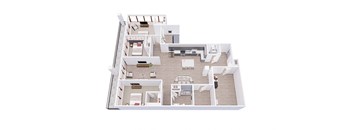 3 bed 2.5 bath A 3C Floor Plan at Tesson Ridge, Saint Louis, 63128