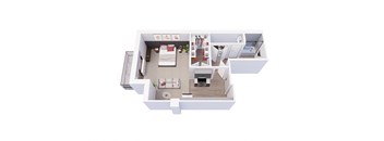 Studio 1 bath SC Floor Plan at Tesson Ridge, Saint Louis Missouri