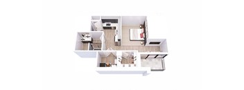 Studio 1 bath SI Floor Plan at Tesson Ridge, Saint Louis, MO 63128