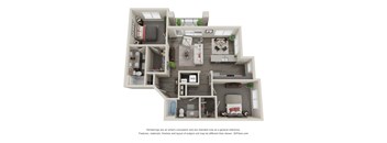 2 bed 2 bath floor plan A at Trinity Woods, Independence, Missouri