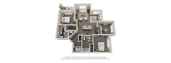 2 bed 2 bath floor plan B at Trinity Woods, Independence