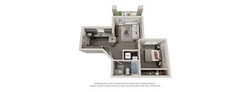 1 bed 1 bath floor plan G at Trinity Woods, Missouri, 64015