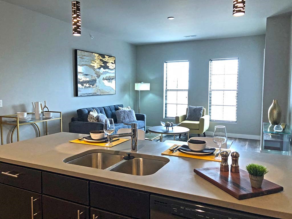 Kitchen sink at 1400 Russell Apartments, Missouri, 63104