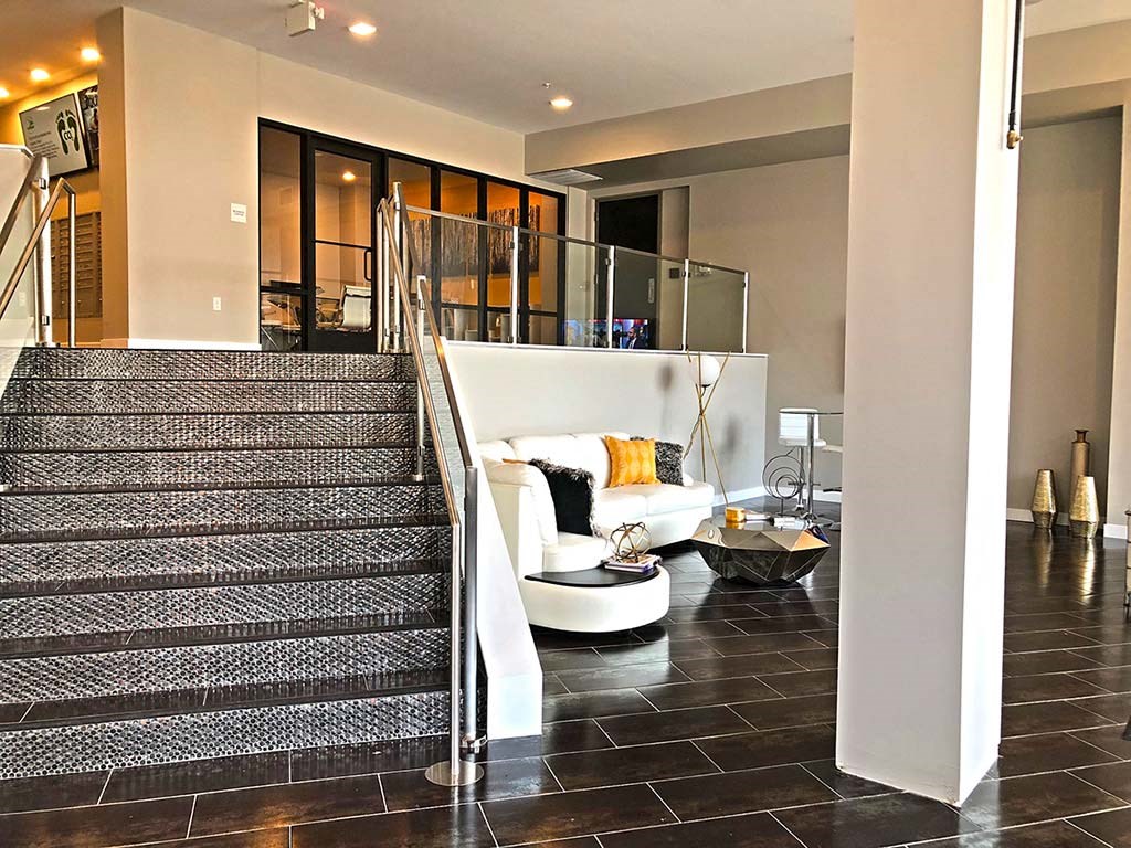 stairs at 1400 Russell Apartments, Saint Louis, 63104