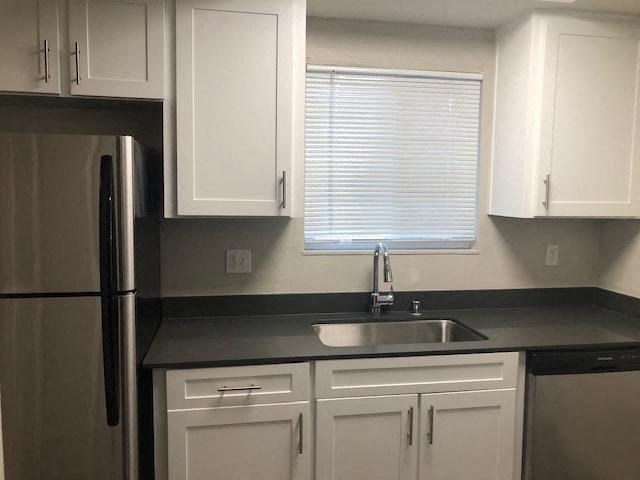 Stainless Steel Refrigerator & Sink