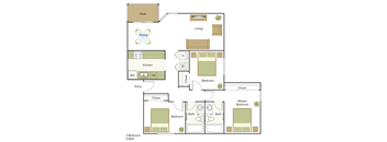 WaterView Three Bedroom, Two Bath