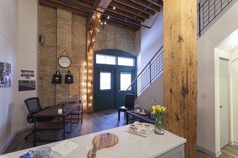 Kitchen and Dining Room at FreightYard Townhomes and Flats, Minneapolis