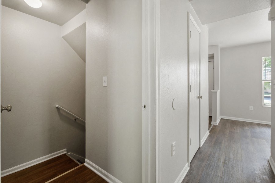 a hallway leading to bedroomat Mason Street Townhomes, Michigan, 49505