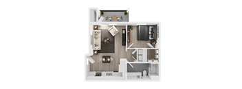 1 bedroom floorplan