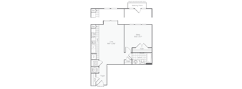 a floor plan of a bedroom apartment