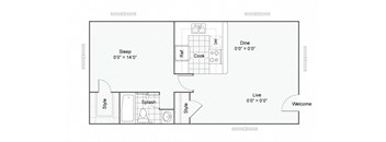 Floor plan Perkins at The Hub at Baton Rouge, Baton Rouge
