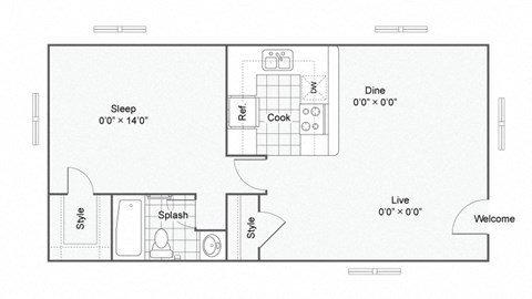 Floor plan Perkins at The Hub at Baton Rouge, Baton Rouge