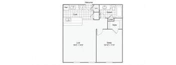 Floor plan Prescott at The Hub at Baton Rouge, Baton Rouge, LA 70808