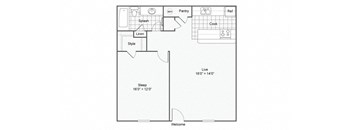 Floor plan Broussard at The Hub at Baton Rouge, Baton Rouge, 70808