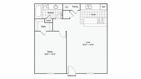 Floor plan Broussard at The Hub at Baton Rouge, Baton Rouge, 70808