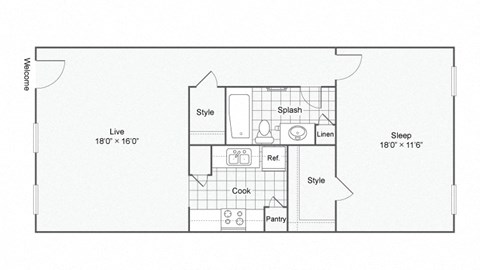 Floor plan Cypress at The Hub at Baton Rouge, Baton Rouge Louisiana