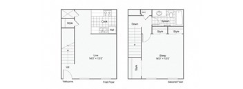 Floor plan Highland at The Hub at Baton Rouge, Baton Rouge