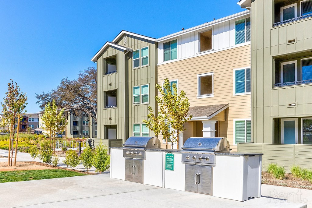 Apartment Exterior with view of BBQ