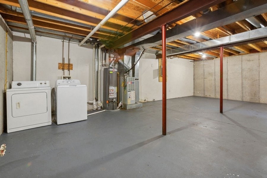 Basement with laundry machines at Mason Street Townhomes, Grand Rapids, 49505