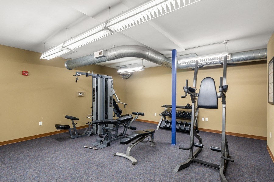 gym with equipment
