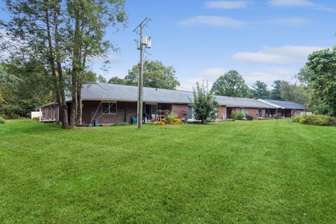 a view of the house from the yard